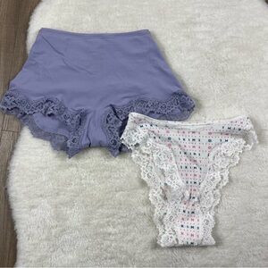 (2) Skims Fits Everybody lace panties boyshort tanga